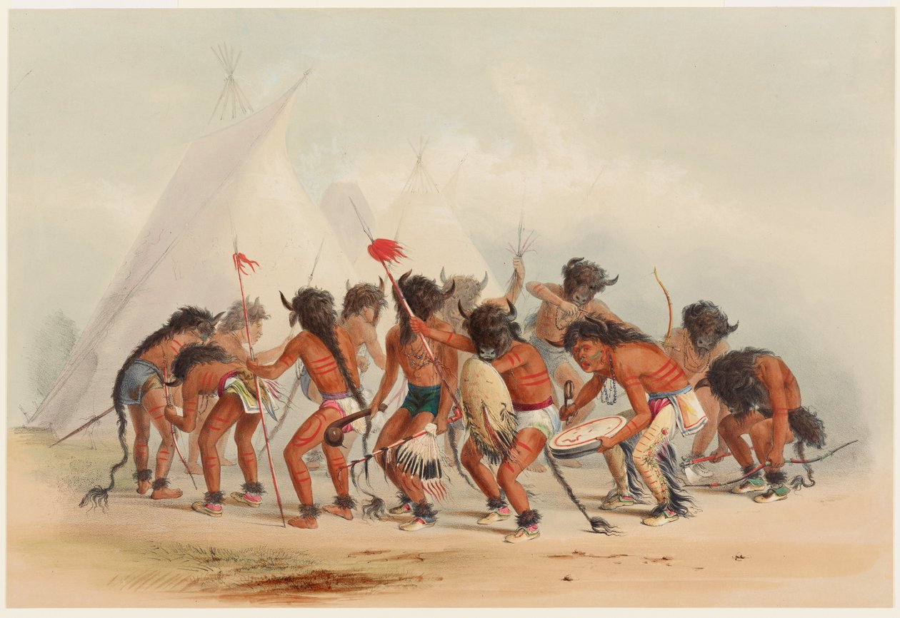 Bøffeldans av George Catlin
