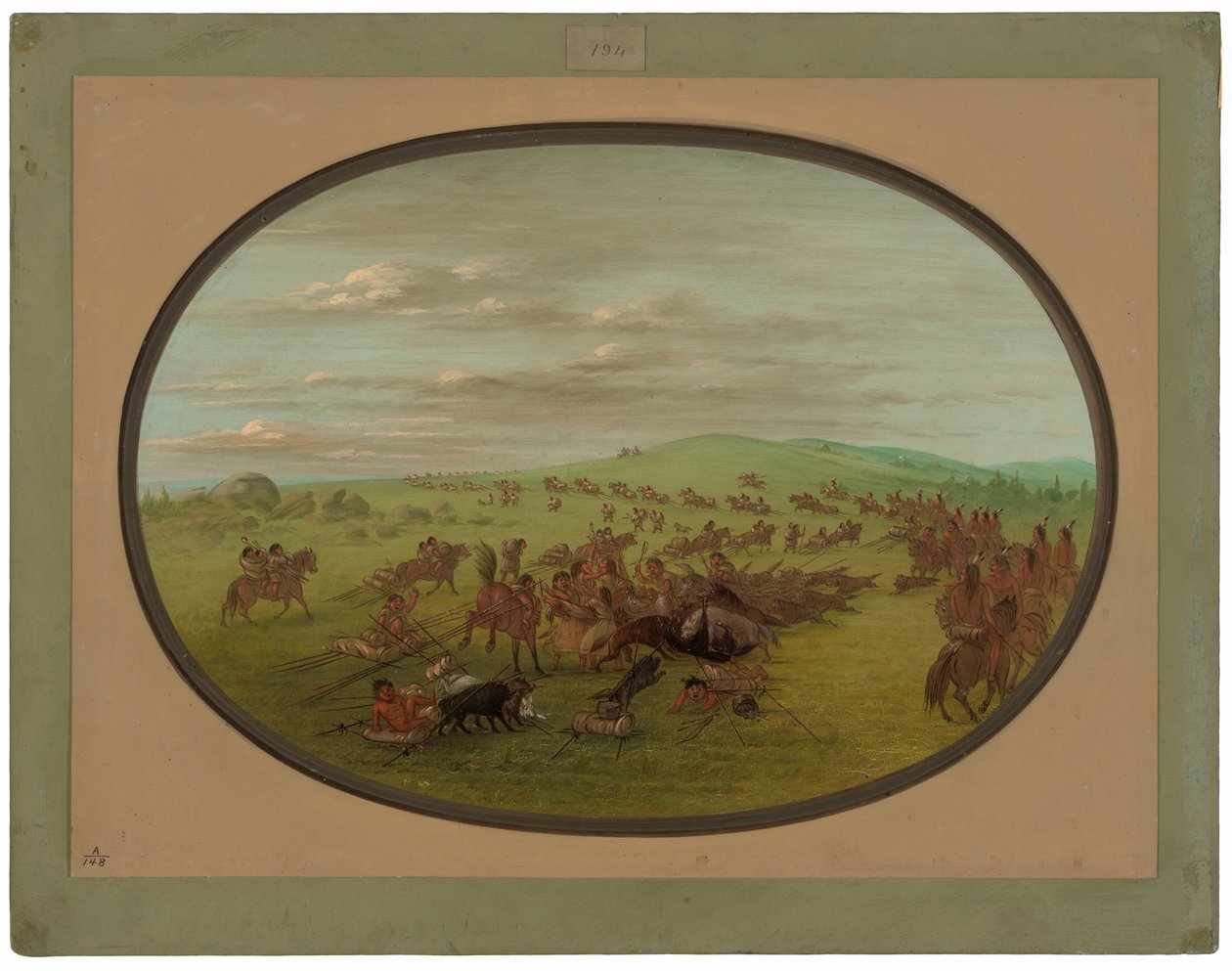 Camancheer i bevegelse av George Catlin