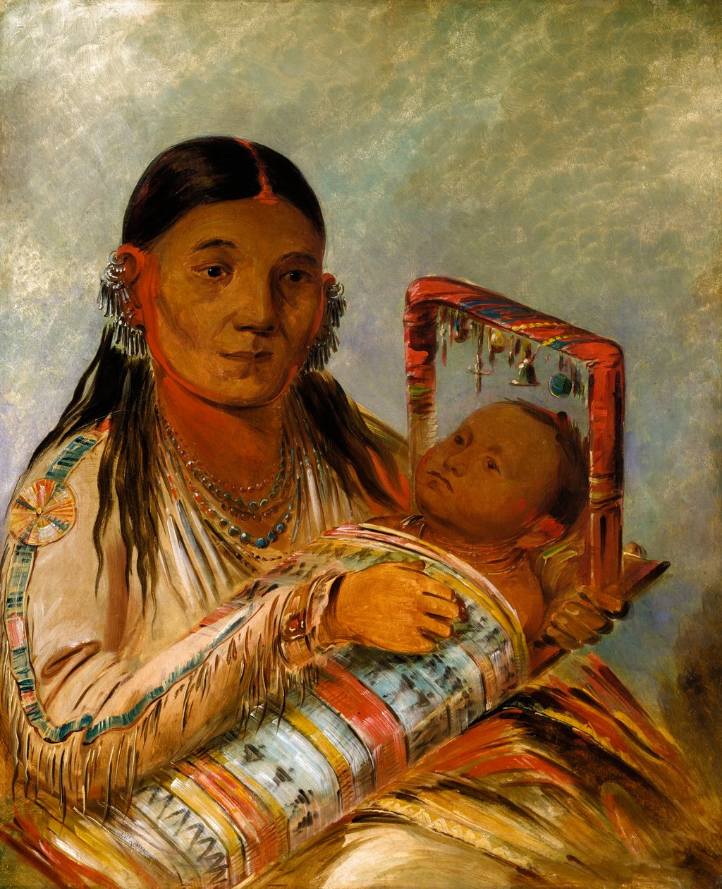 Chée-ah-ká-tchée, kone til Nót-to-way av George Catlin
