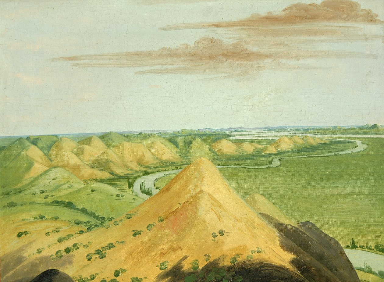 Clay Bluffs, Twenty Miles above the Mandans, 1832. av George Catlin