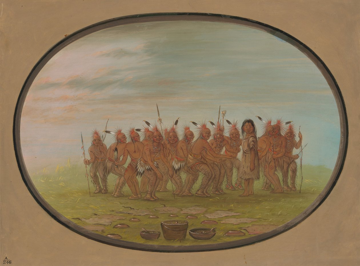Dance to the Berdache - Saukie, 18611869. av George Catlin