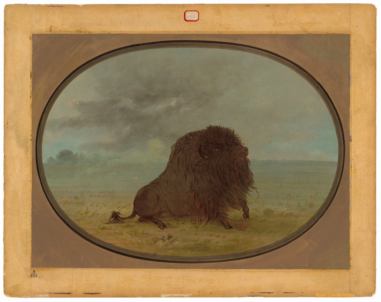 Døende Buffalo Bull av George Catlin