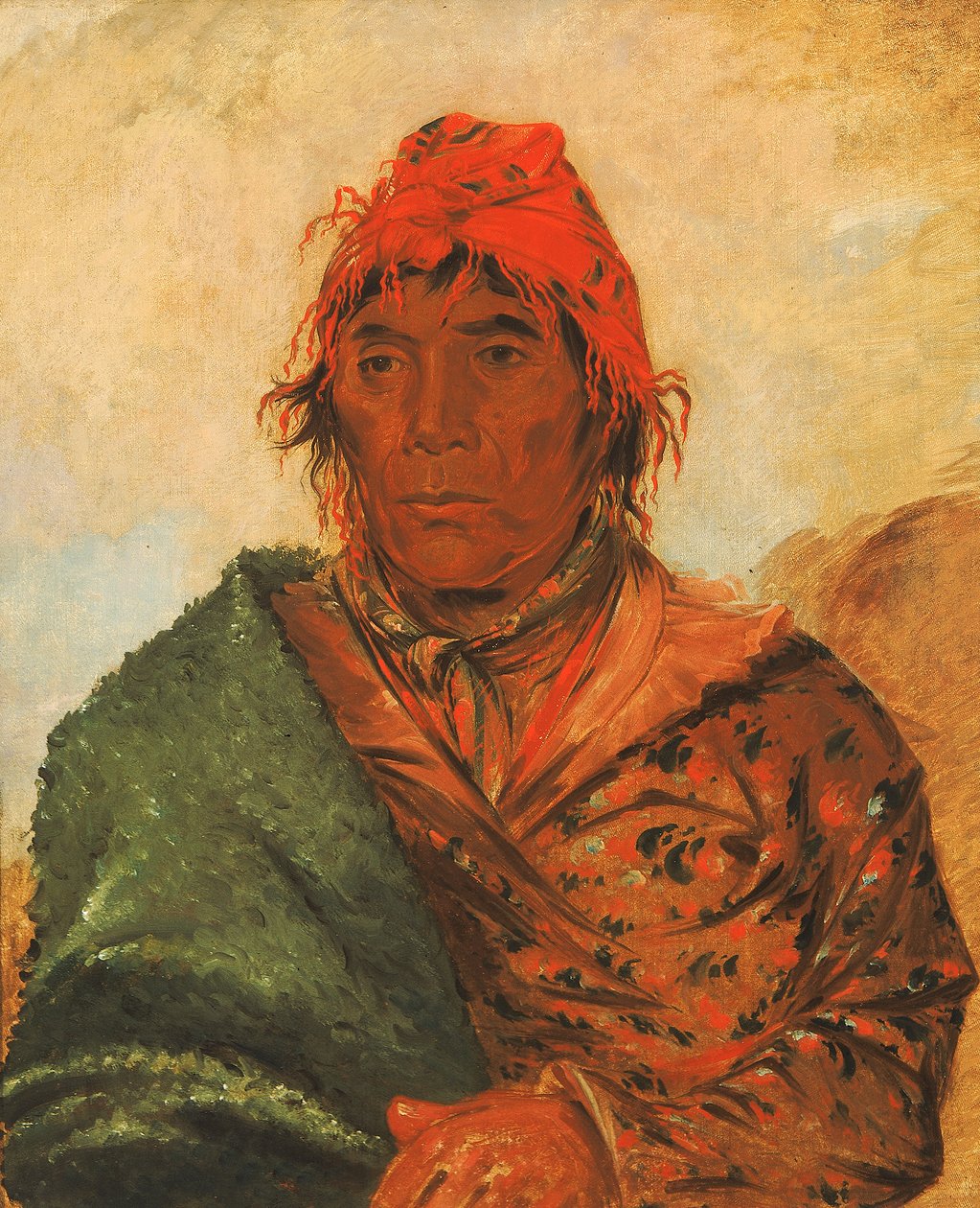 Ee-mat-lá-, kong Philip, andre høvding, 1838. av George Catlin