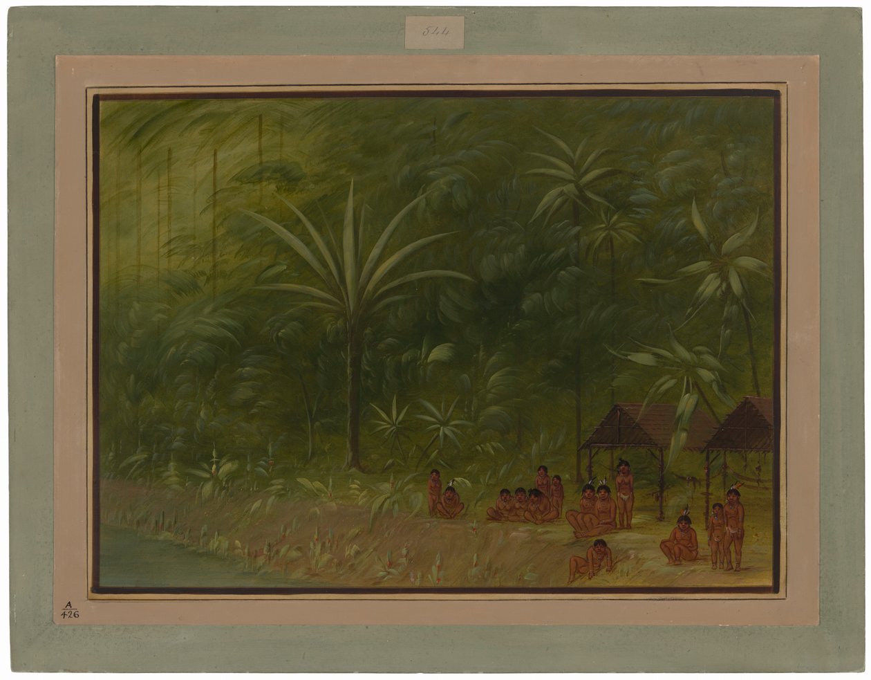 Cocomas-leiren - utsikt mot bredden av George Catlin