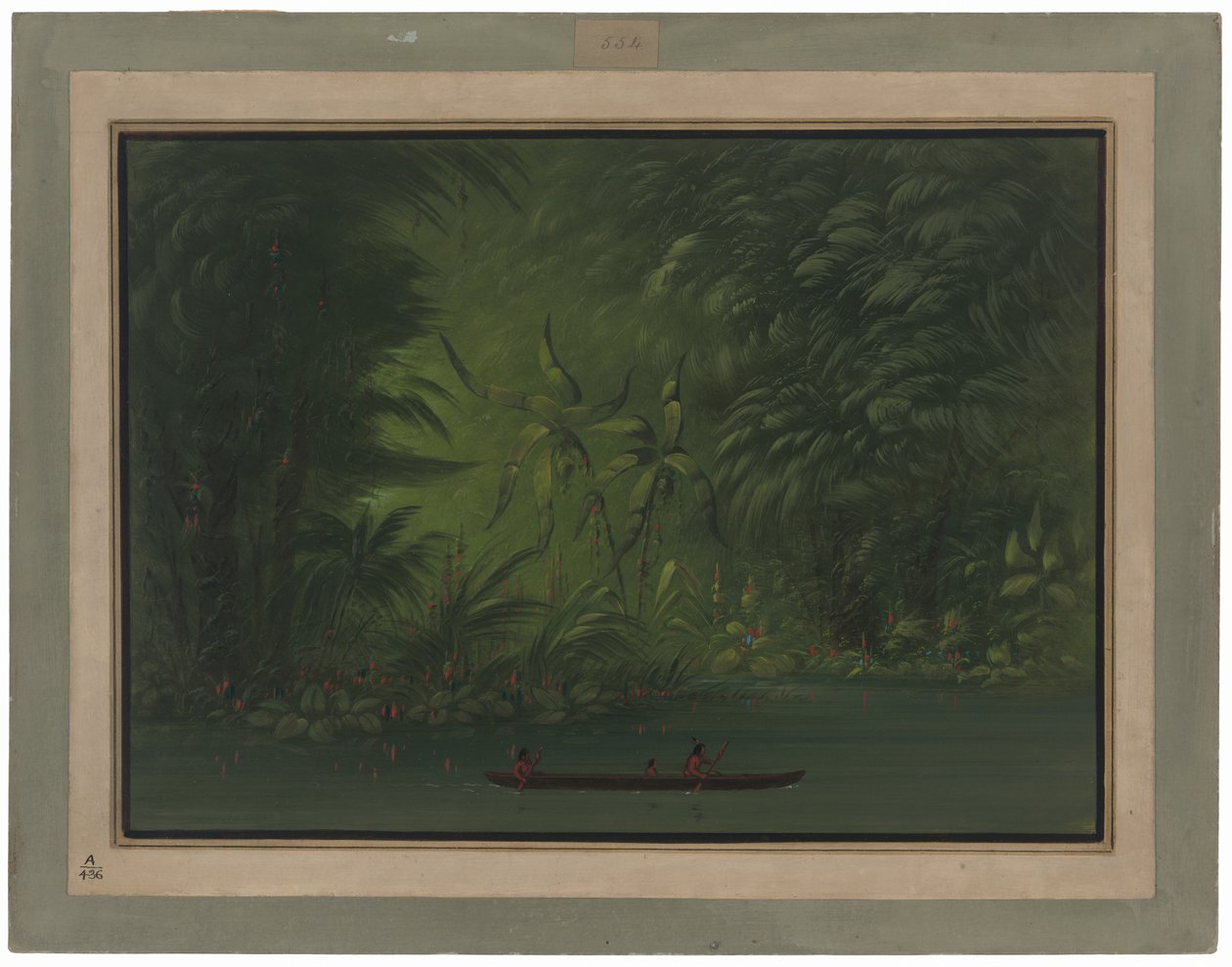 Inngang til en lagune, kysten av Amazonas av George Catlin