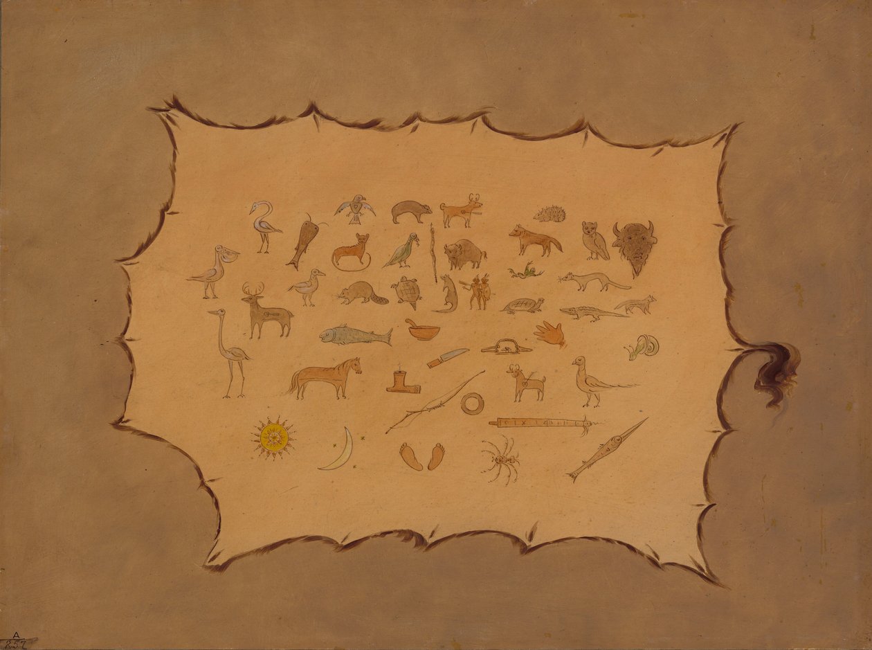 Faksimile av en Ojibbeway-kappe, 18611869. av George Catlin