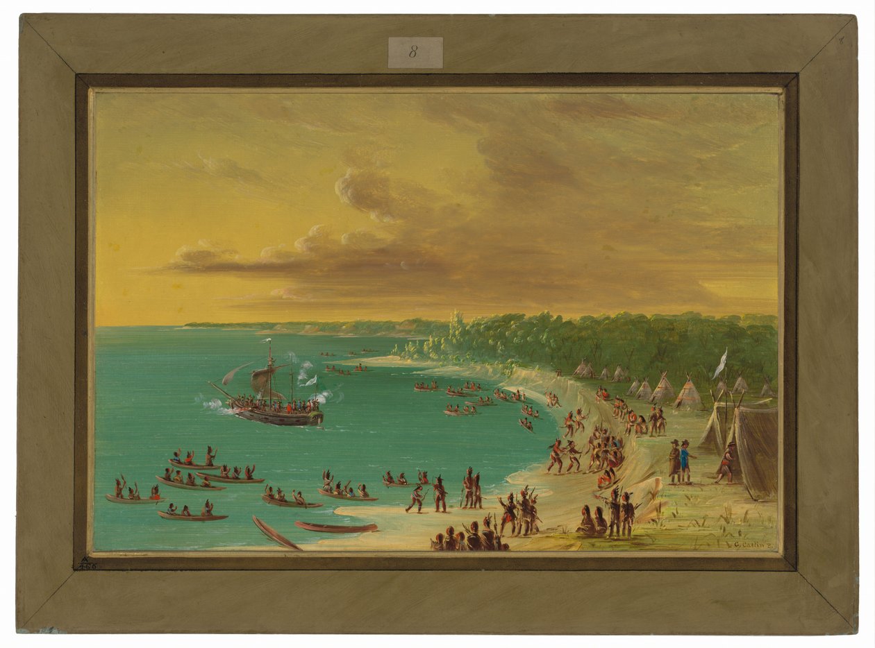Første seiling av Griffin på Lake Erie. 7. august 1679 av George Catlin