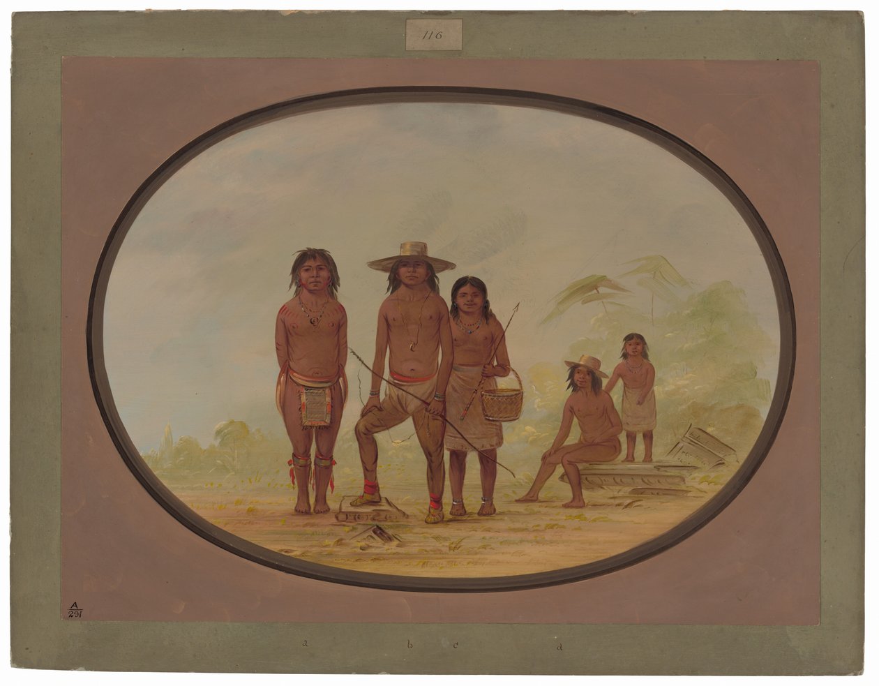 Fem Maya-indianere av George Catlin