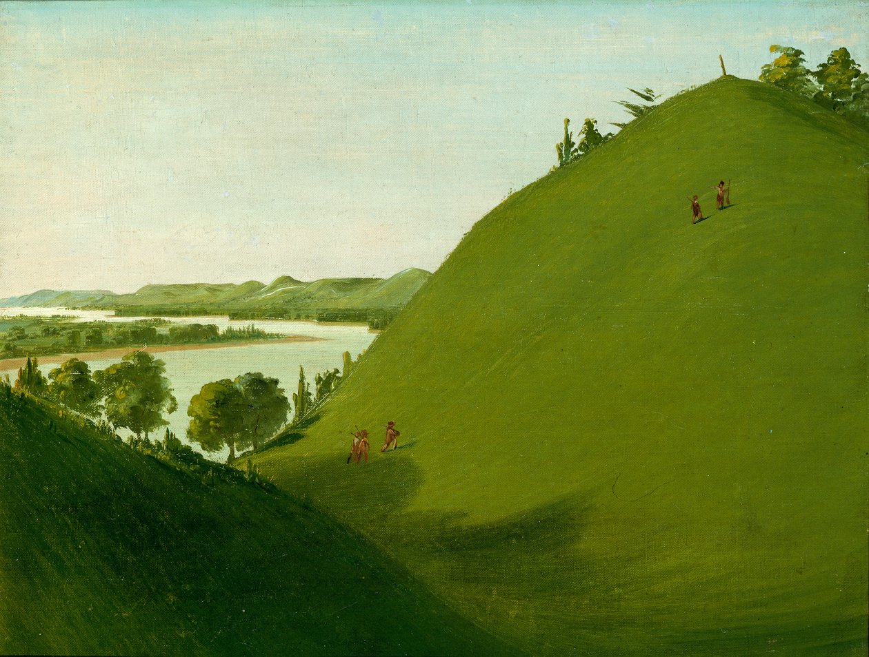 Floyds grav, hvor Lewis og Clark begravde sersjant Floyd i 1804, 1832. av George Catlin