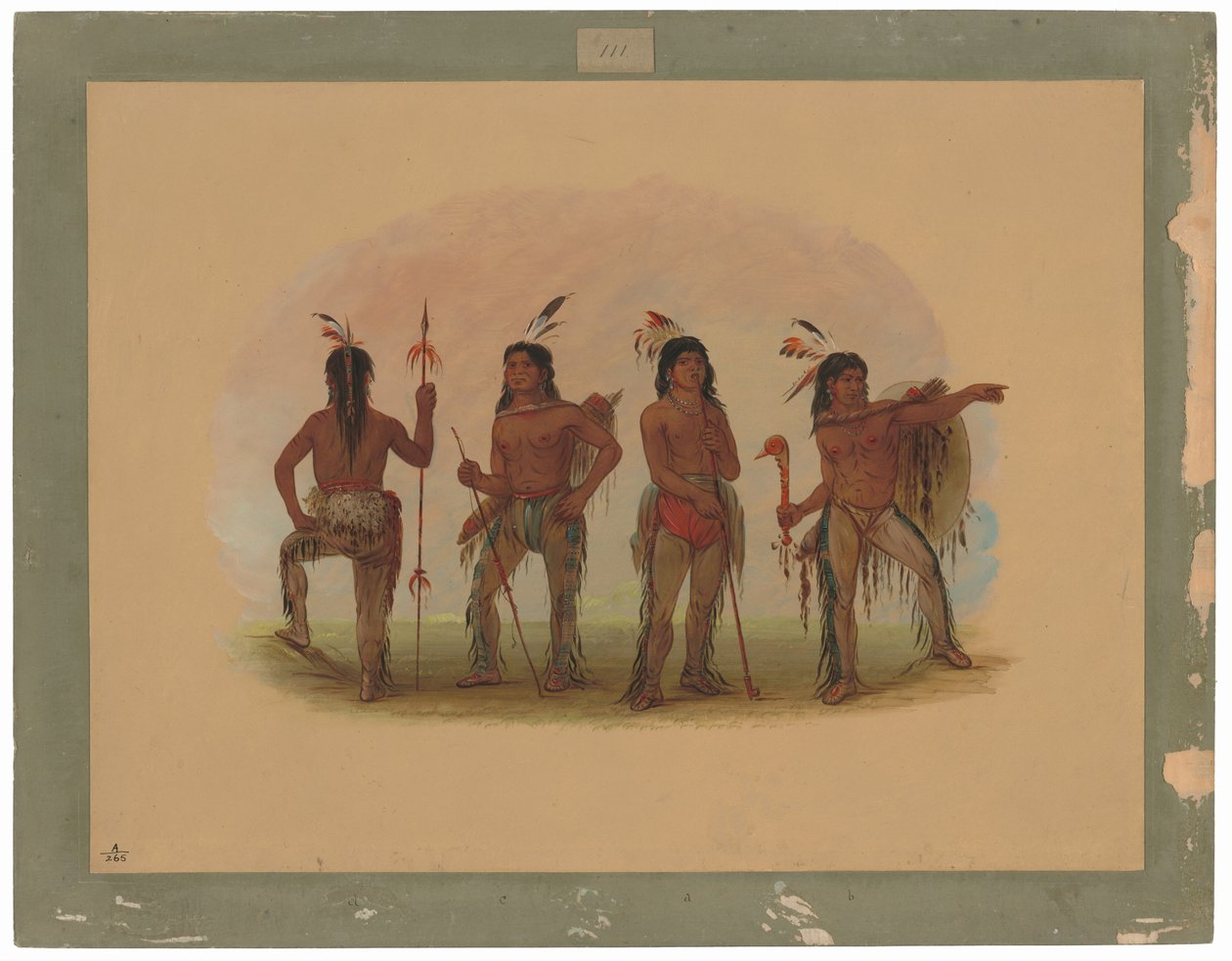 Fire Navajo-krigere av George Catlin