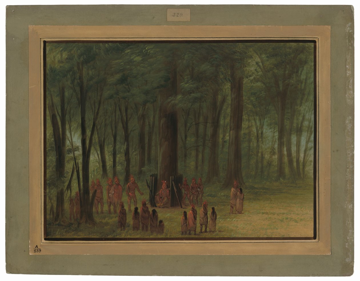 Begravelse til Black Hawk - Saukie av George Catlin