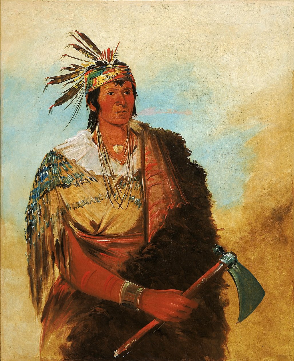 Go-to-ków-páh-ah, står for seg selv, en fremtredende modig av George Catlin