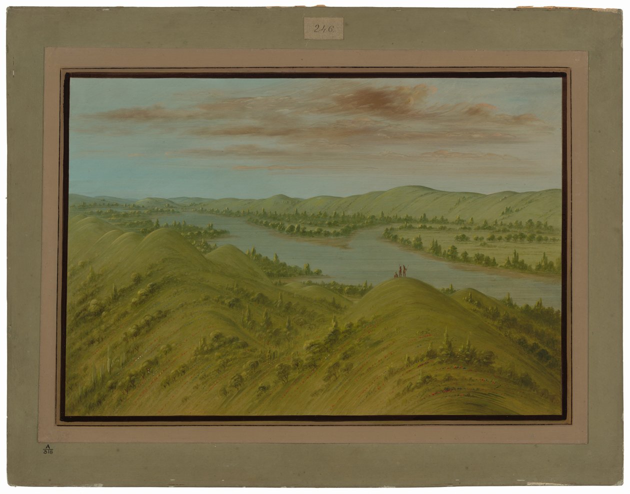 Grassy Bluffs, Upper Missouri av George Catlin