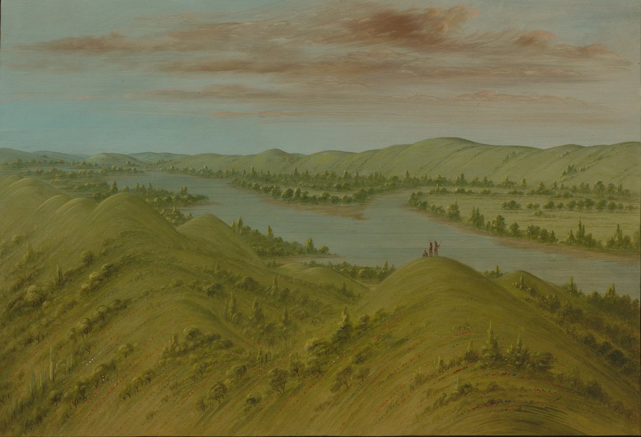 Grassy Bluffs, Upper Missouri, 18611869. av George Catlin
