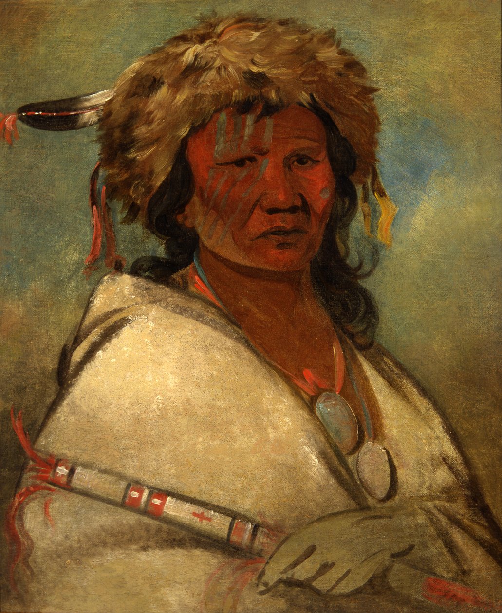 Great Hero, en høvding, 1845. av George Catlin