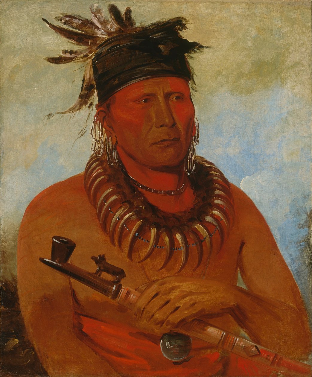 Háw-che-ke-súg-ga, Han som dreper osagene, stammens høvding av George Catlin