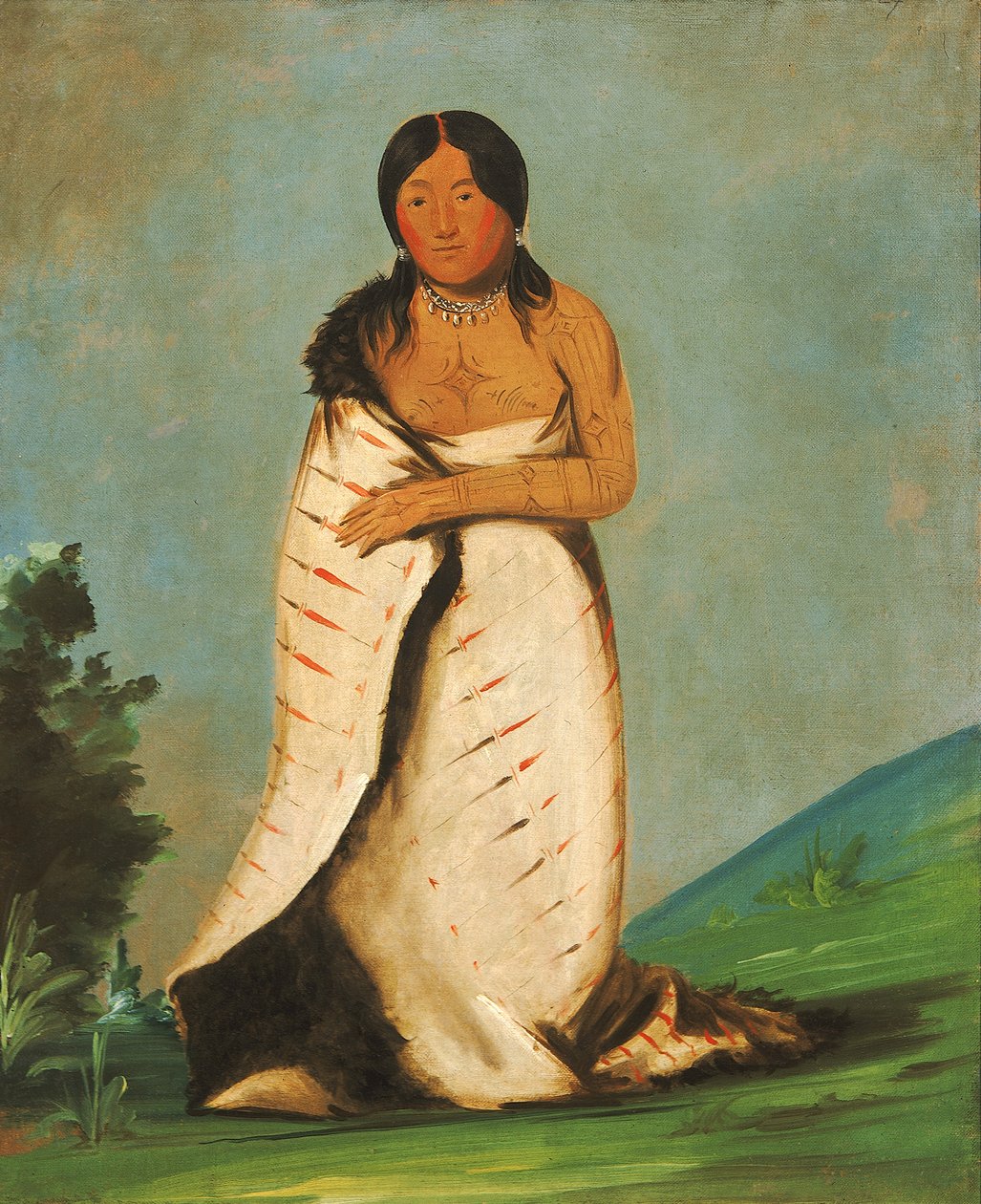 Hee-láh-dee, Pure Fountain, Wife of The Smoke, 1832. av George Catlin