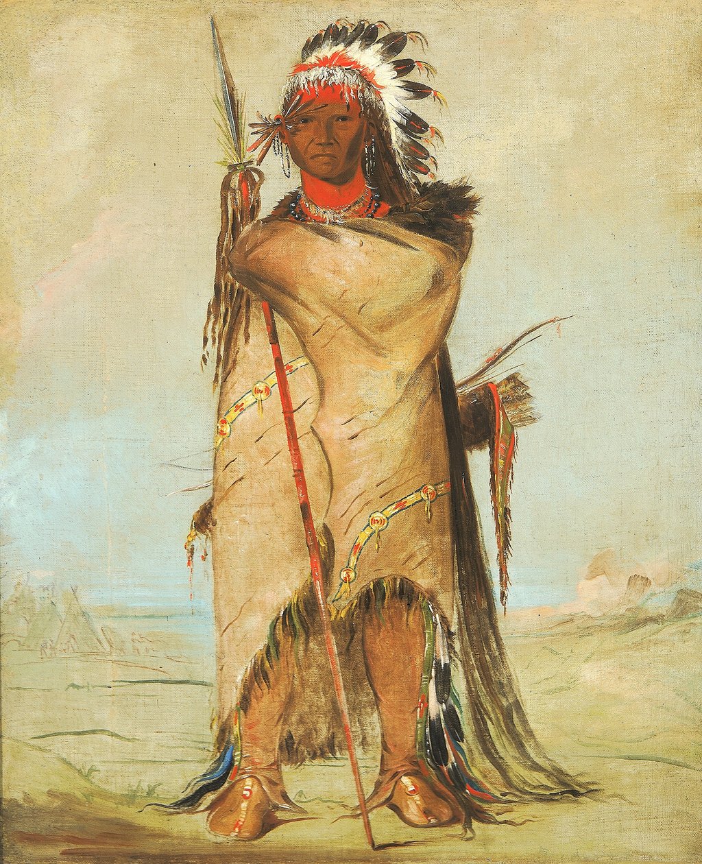 Hó-ra-tó-a, den modige av George Catlin