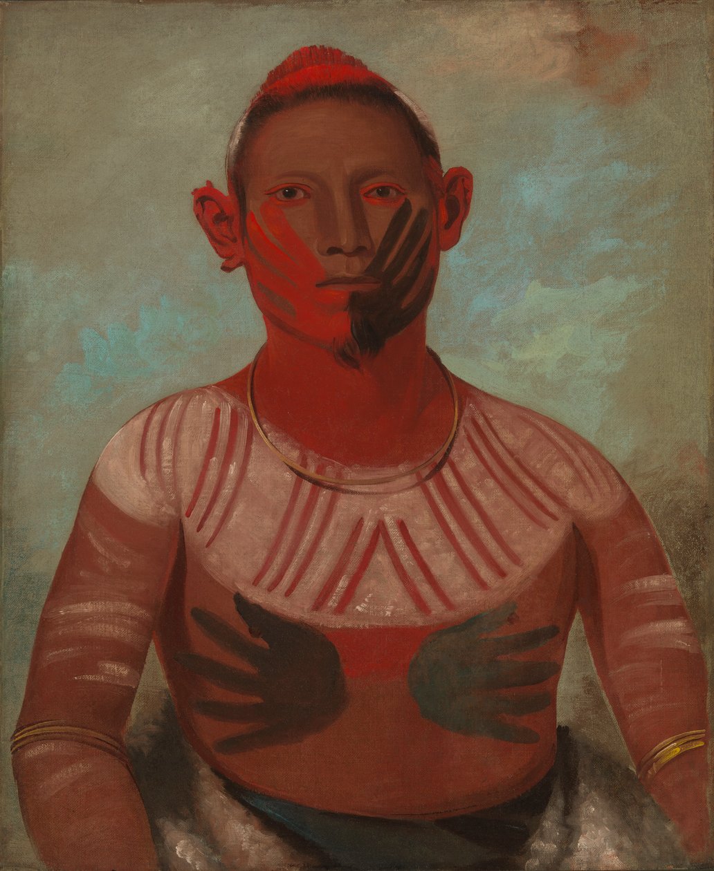 I-o-wáy, En av Black Hawks viktigste krigere, 1832. av George Catlin
