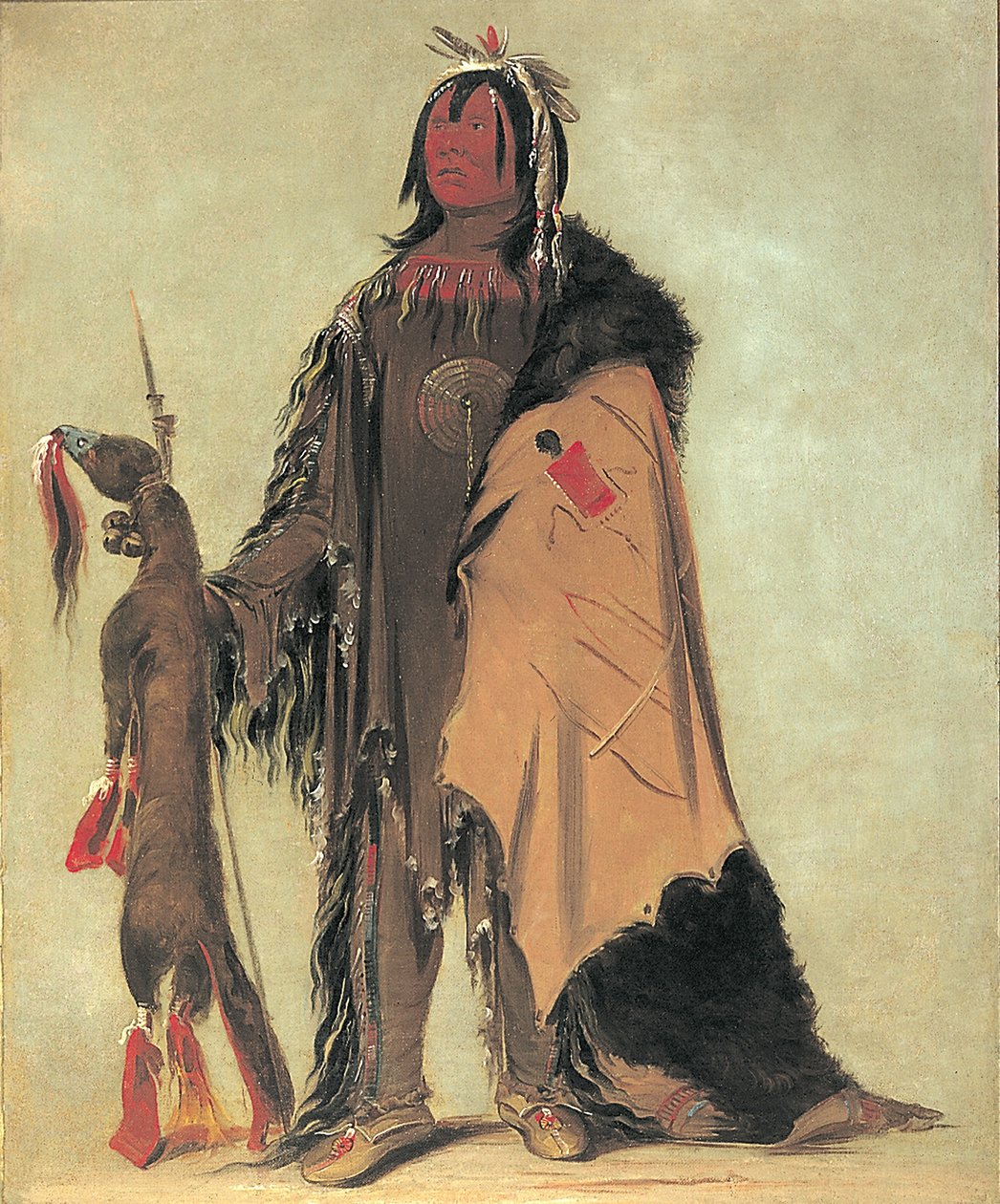 In-ne-ó-cose, Buffalo#39;s Child, en kriger av George Catlin