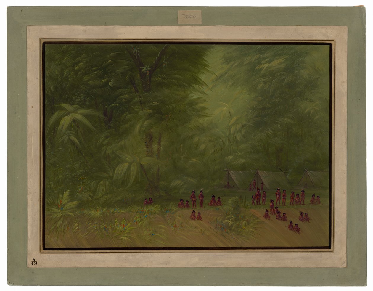 Indianerleir i skogen av George Catlin