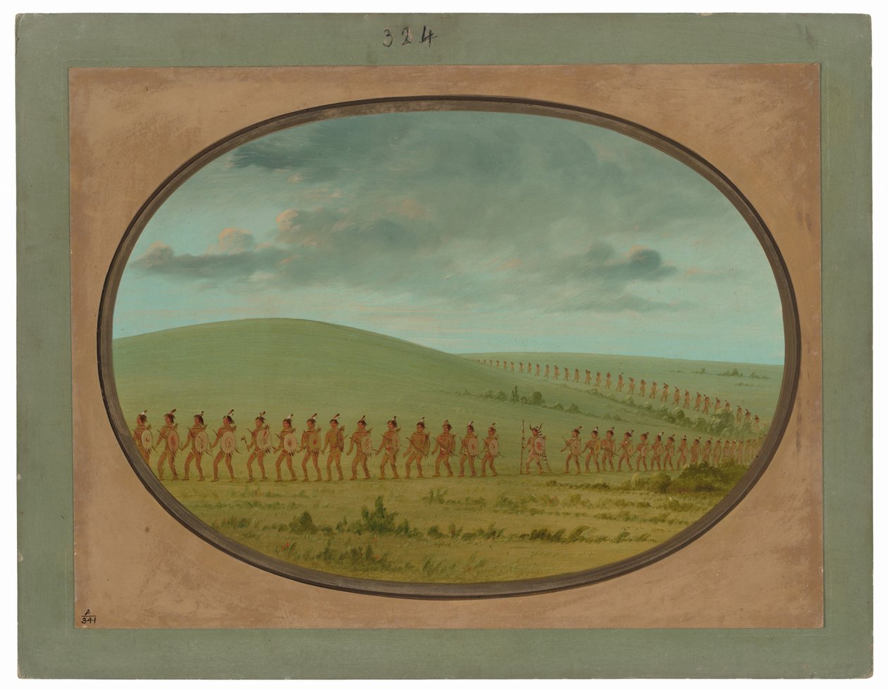 Indianerfil - Iowa av George Catlin