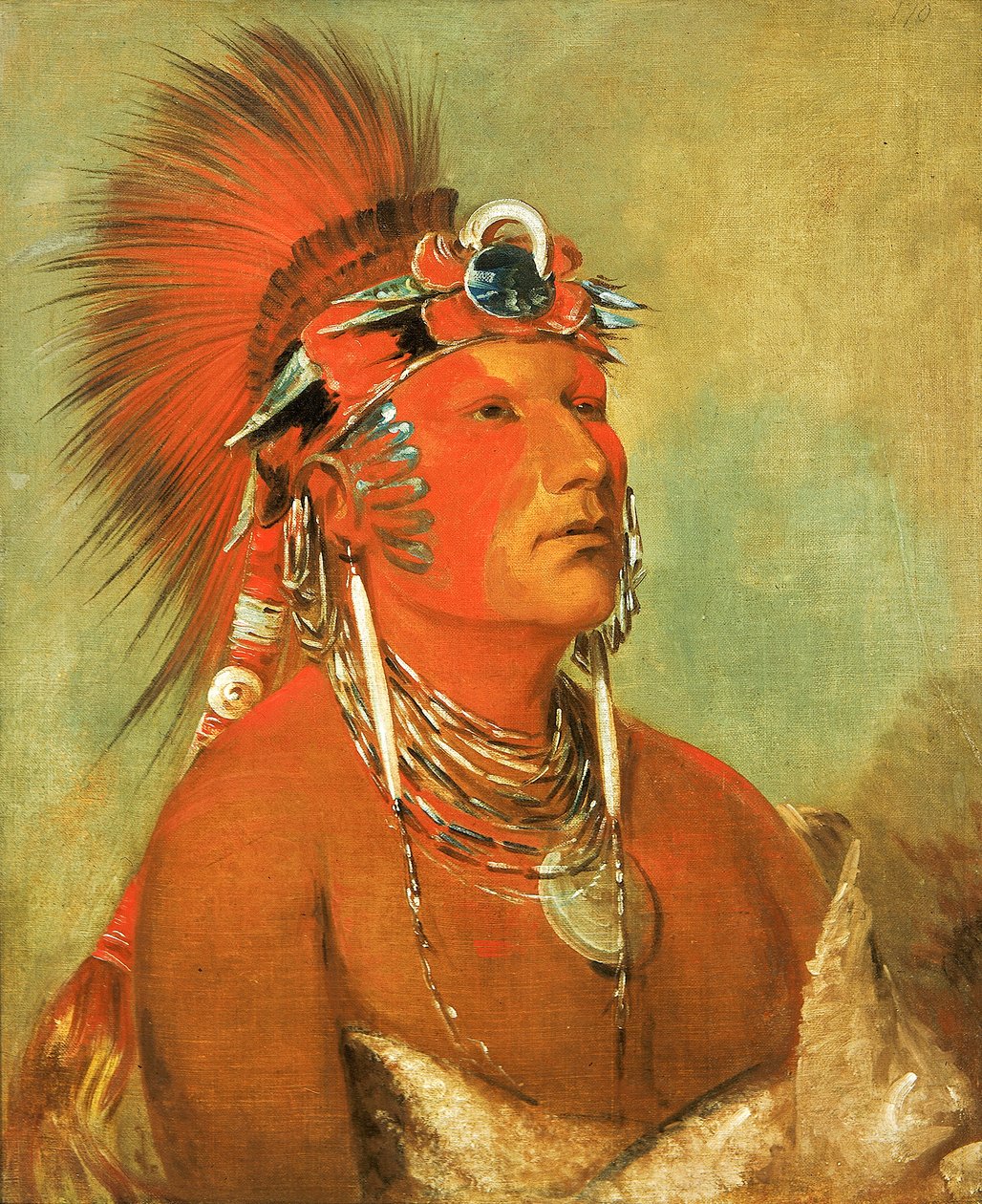 Jee-hé-o-hó-shah, Cannot Be Thrown Down, a Warrior, 1832. av George Catlin