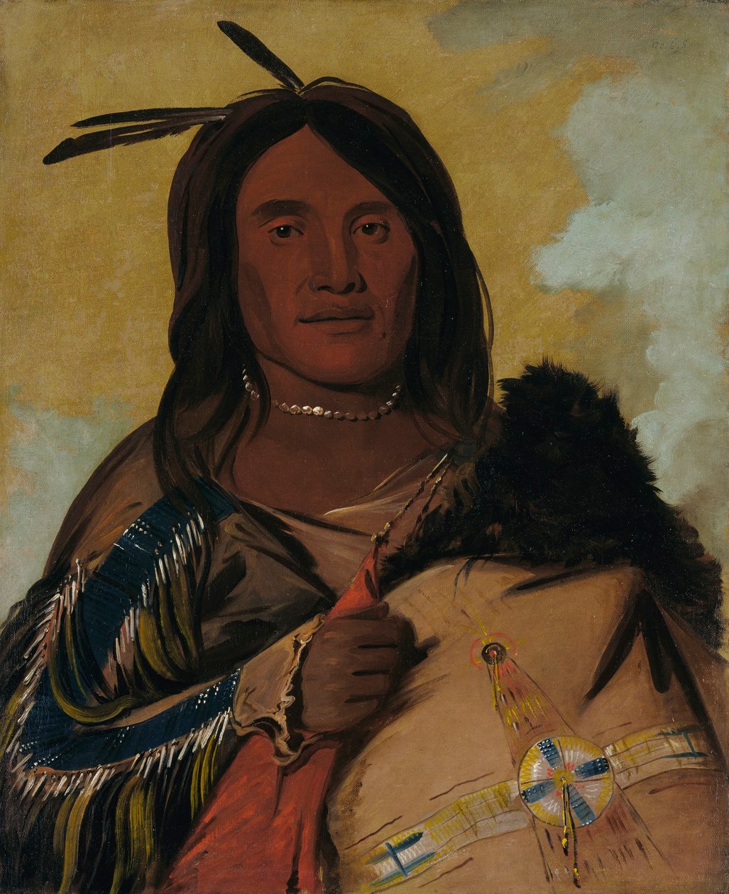Ansikt til ansikt, Shell Man og Oglala Brave av George Catlin