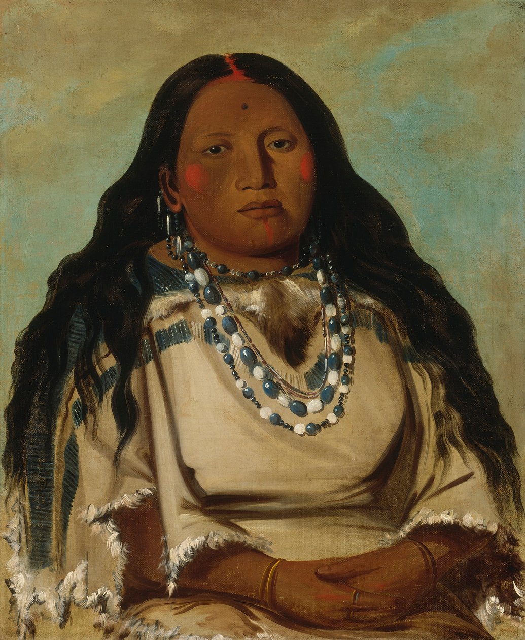 Kah-béck-a, tvillingen, kona til den blodige hånden av George Catlin