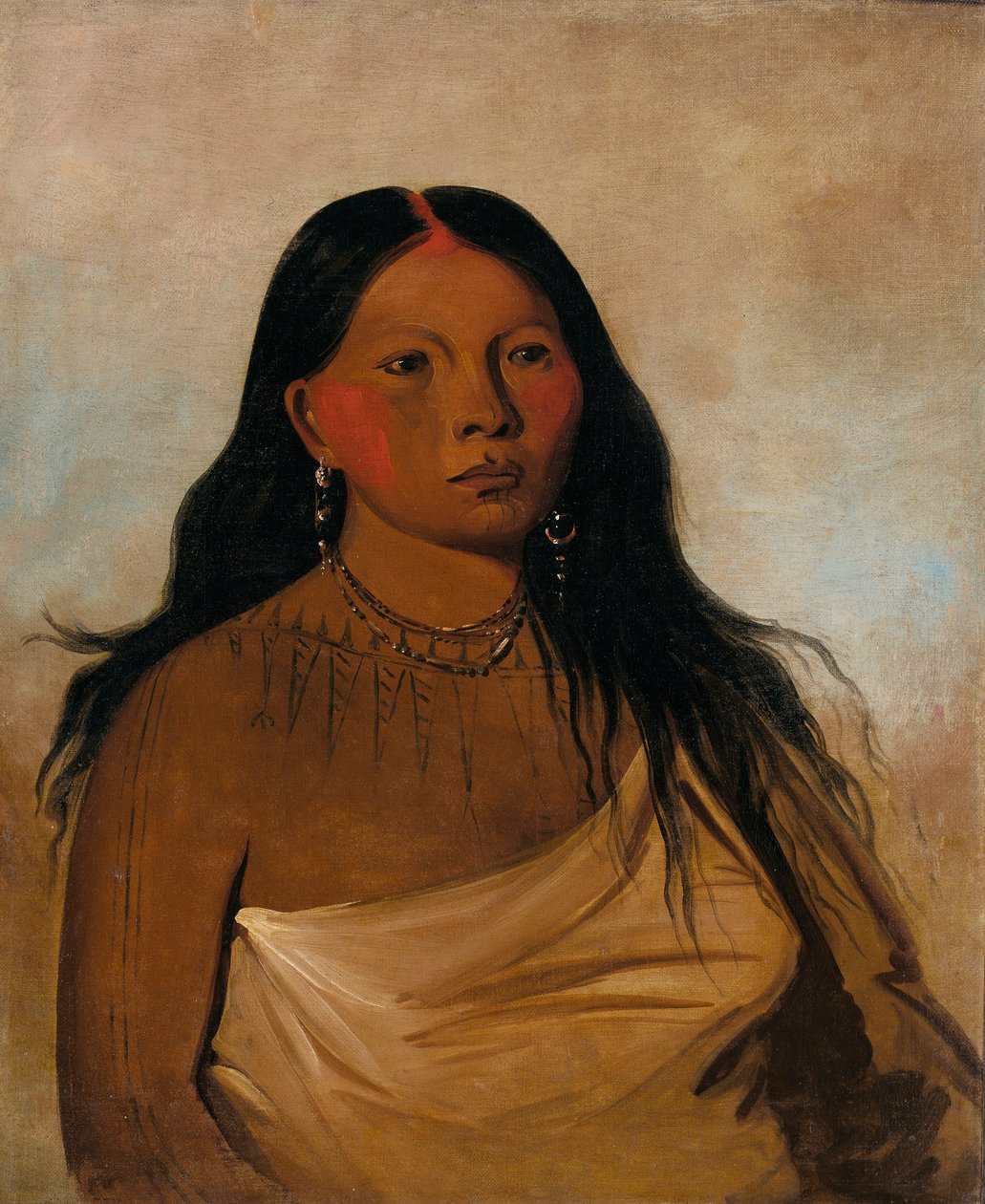 Káh-kée-tsee, lår, en Wichita-kvinne av George Catlin