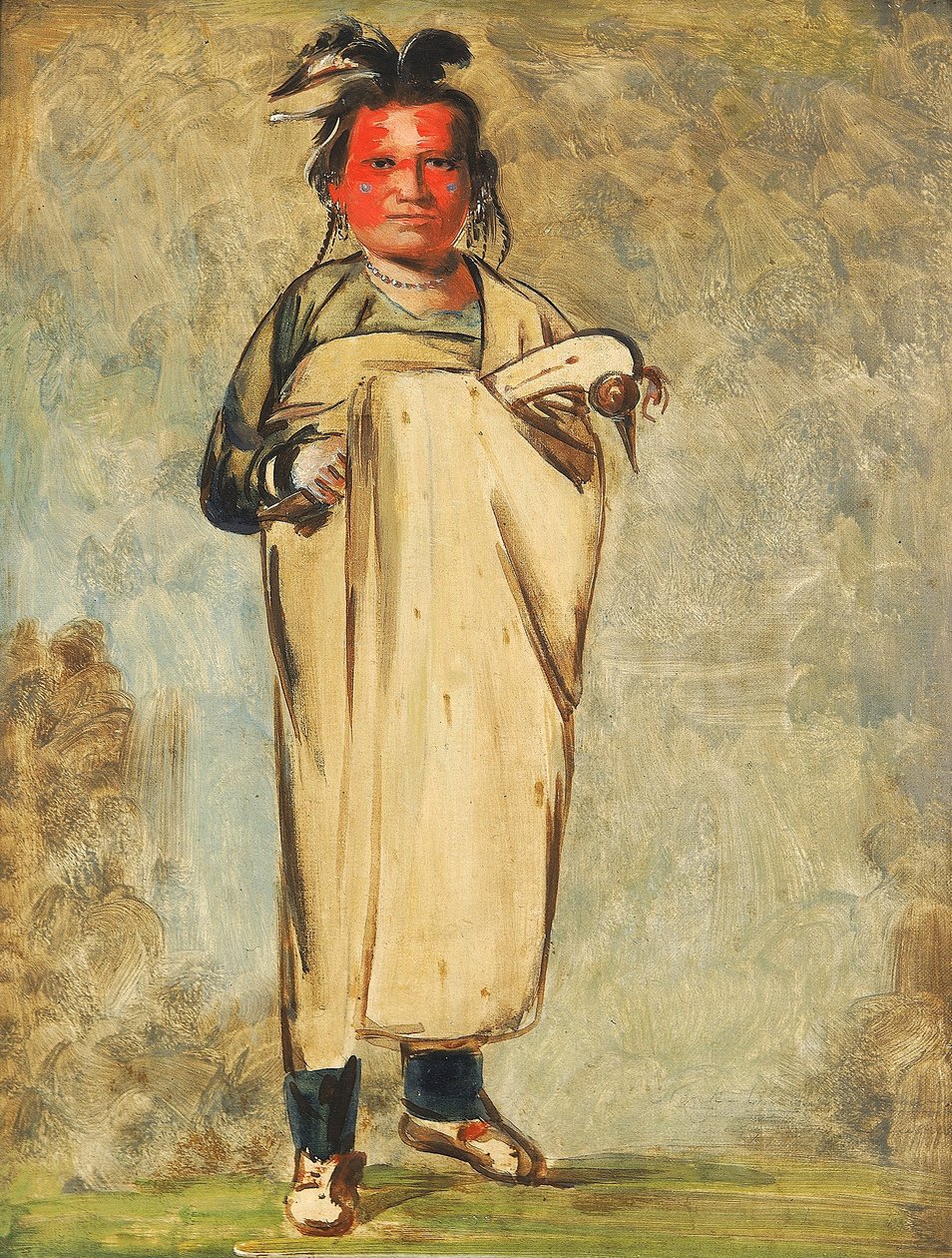 Káw-kaw-ne-chóo-a, den modige av George Catlin
