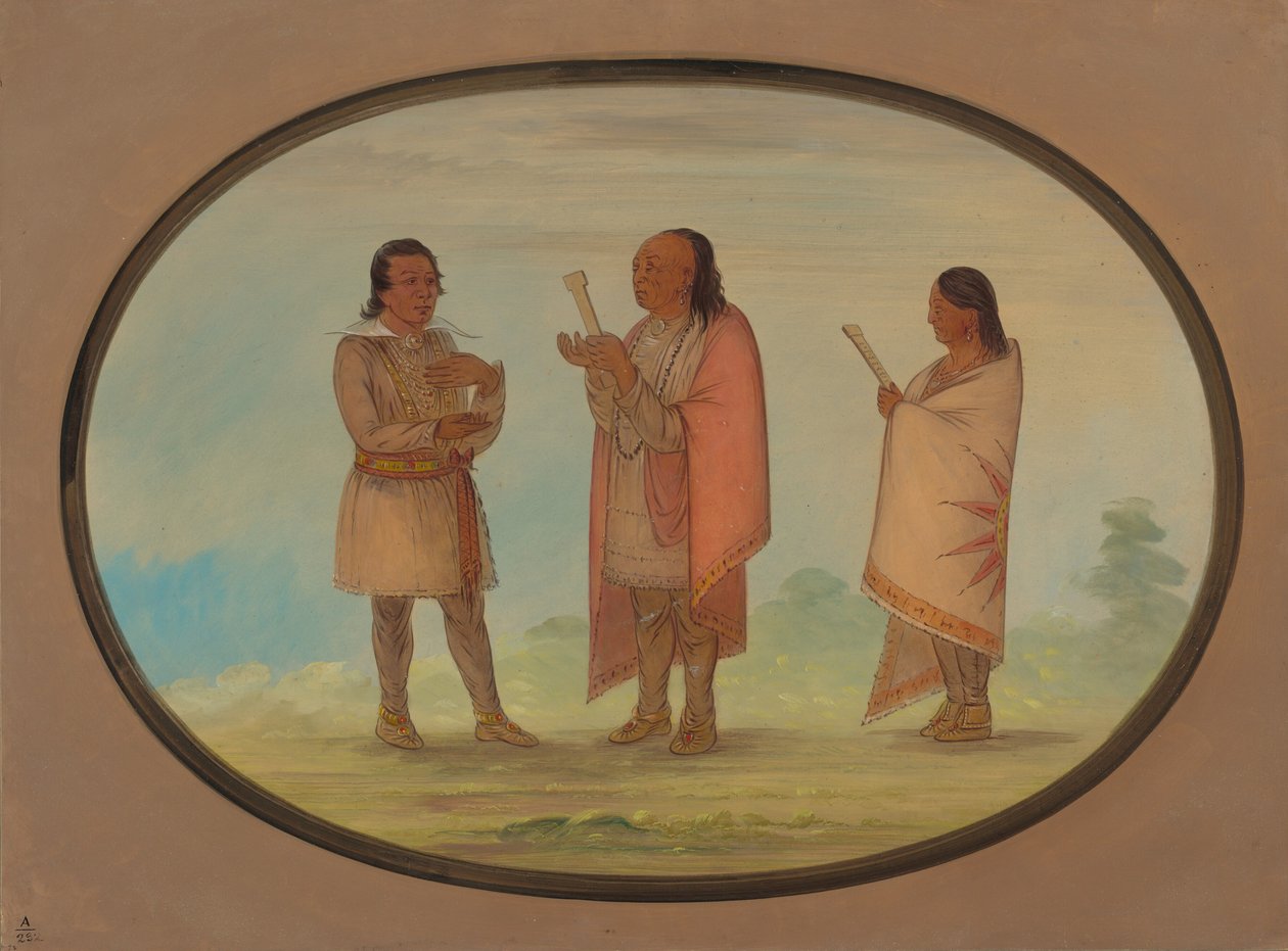 Kickapoo-indianere som forkynner og ber, 18611869. av George Catlin