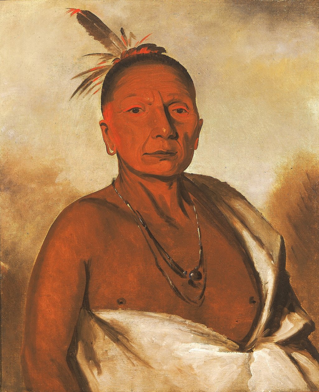 Kid-á-day, en fremtredende modig av George Catlin