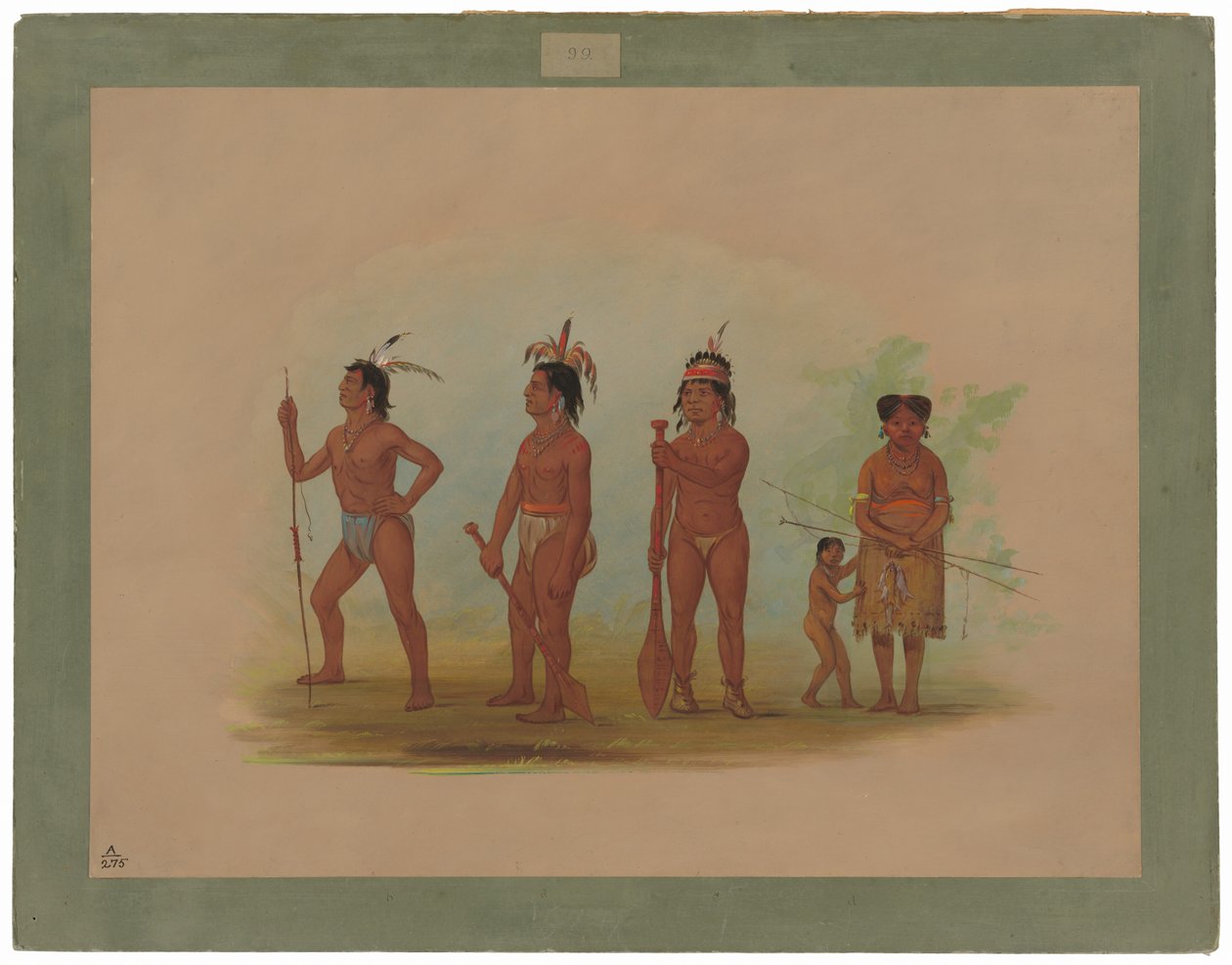 Clatsop-indianere av George Catlin
