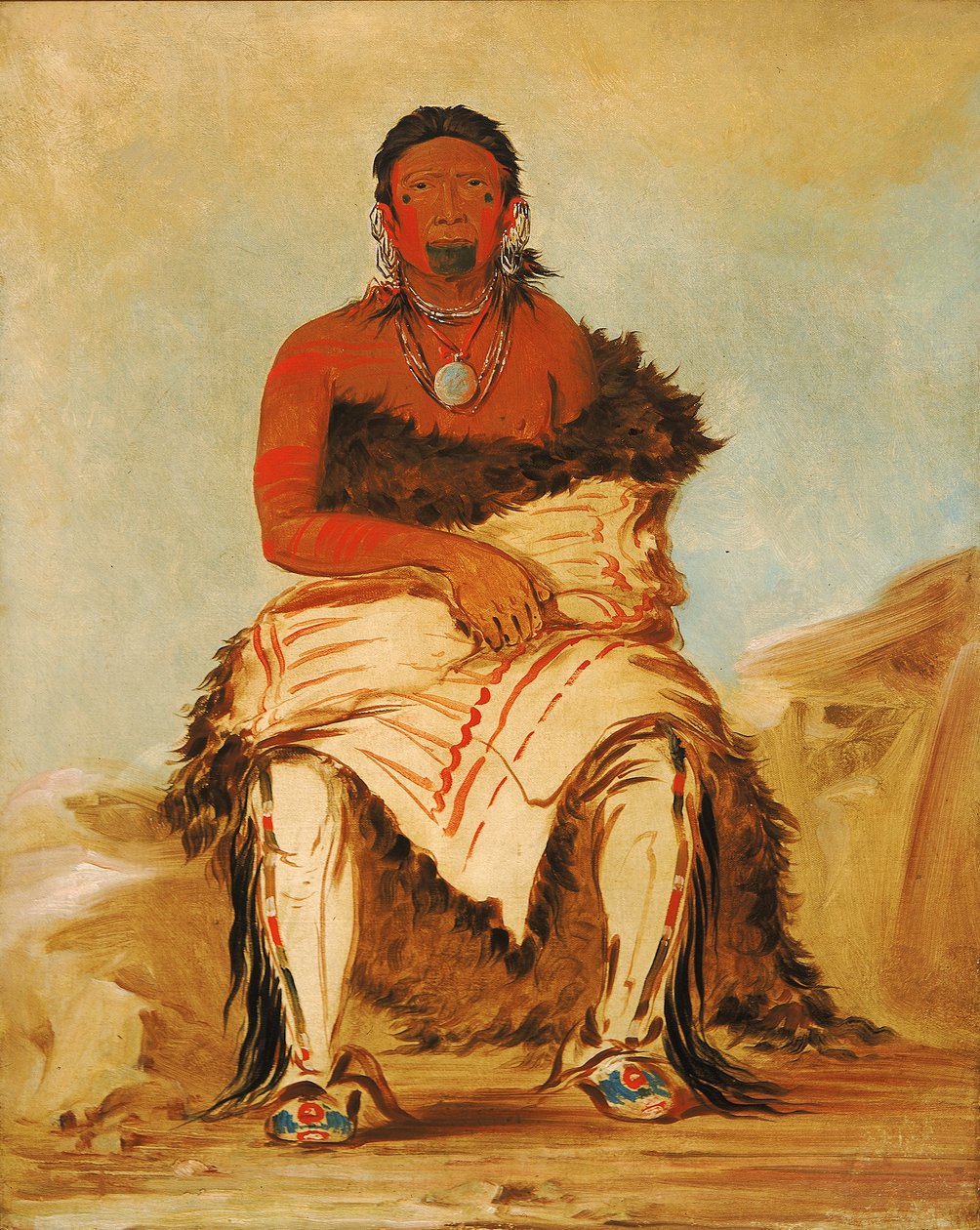 Lá-shah-le-stáw-hix, Man Chief, a Republican Pawnee, 1832. av George Catlin