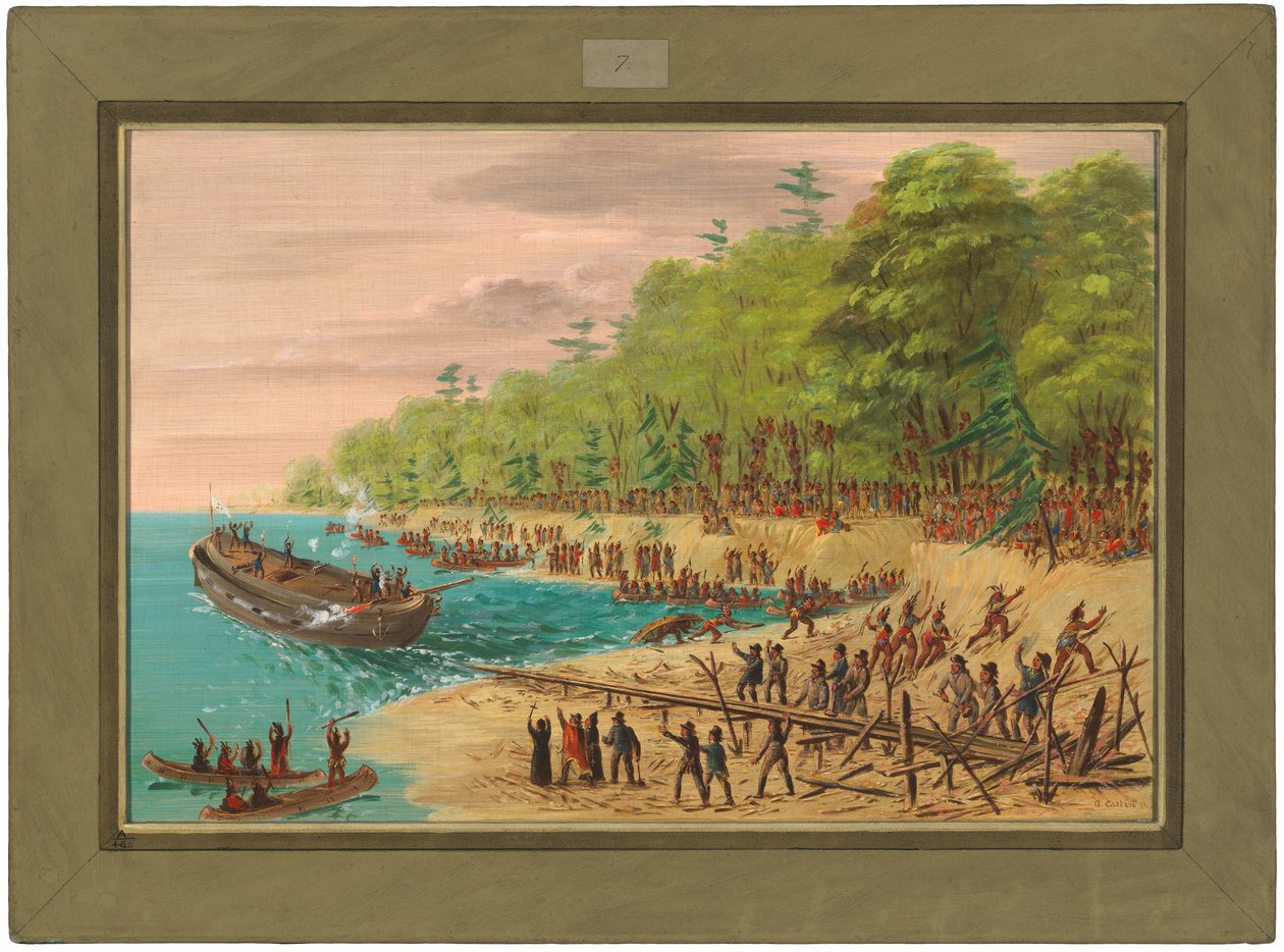 Sjøsettingen av Griffin. Juli 1679 av George Catlin
