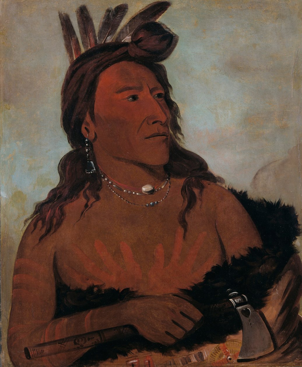 Mah-tó-che-ga, Lillebjørn, en modig Hunkpapa av George Catlin