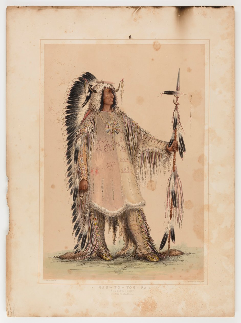 Mah-to-toh-pa, mandanenes høvding av George Catlin