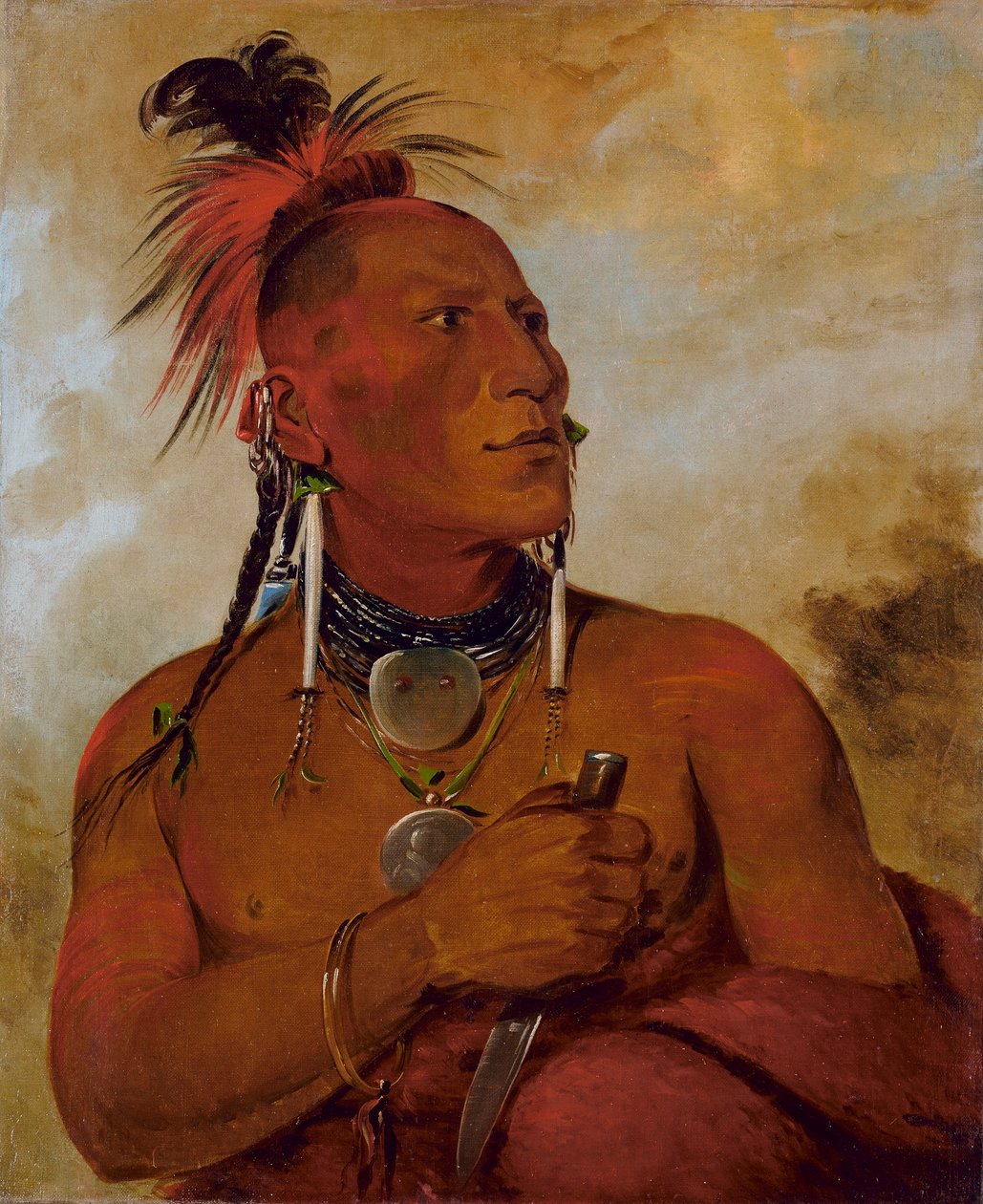 Meach-o-shín-gaw, lille hvitbjørn, en utpreget modig av George Catlin