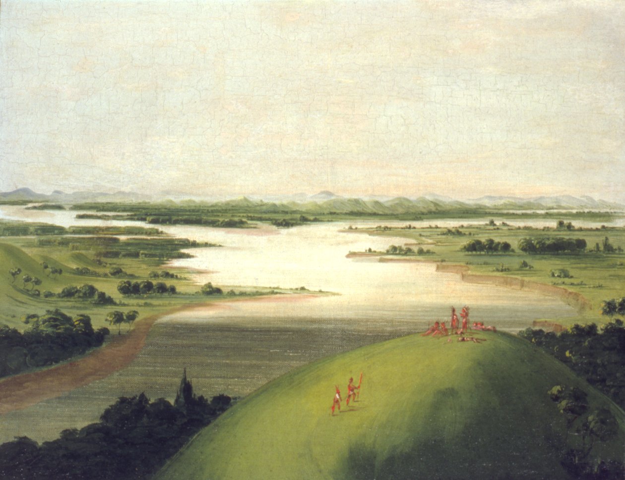 Mouth of the Platte River, 900 Miles above St. Louis, 1832.    1179291   no       norwegian Successfully Translated  Original: Slapende Venus bespied door een sater Translat: Slapende Venus bespied door een sater 1359812 no norwegian Successfully Translate av George Catlin