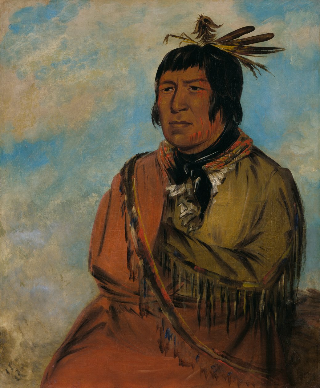 Na-pów-sa, Bjørn som reiser om natten, en høvding, 1830. av George Catlin