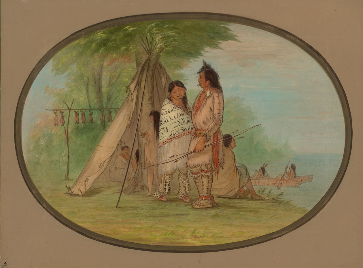 Nayas-indianere, 186[2]. av George Catlin