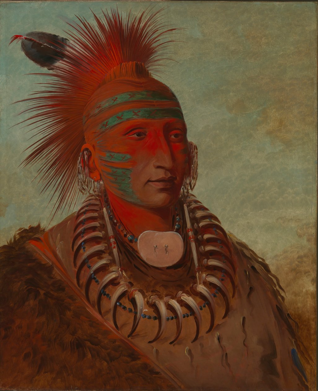 No-ho-mun-ya, en som ikke gir noen oppmerksomhet, 1844. av George Catlin