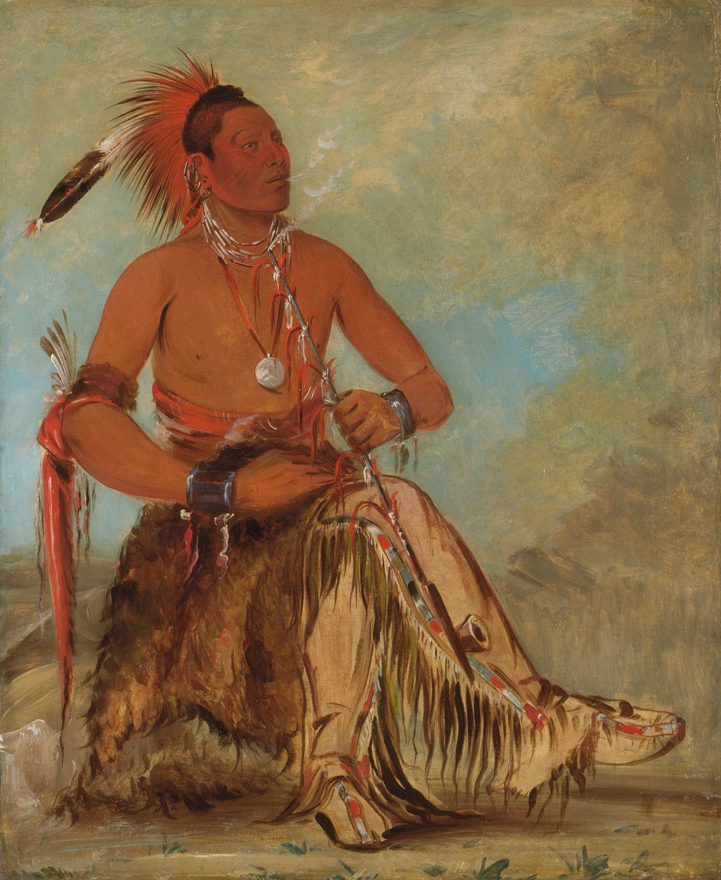 Nóm-ba-mon-nee, dobbeltvandrer, en modig av George Catlin