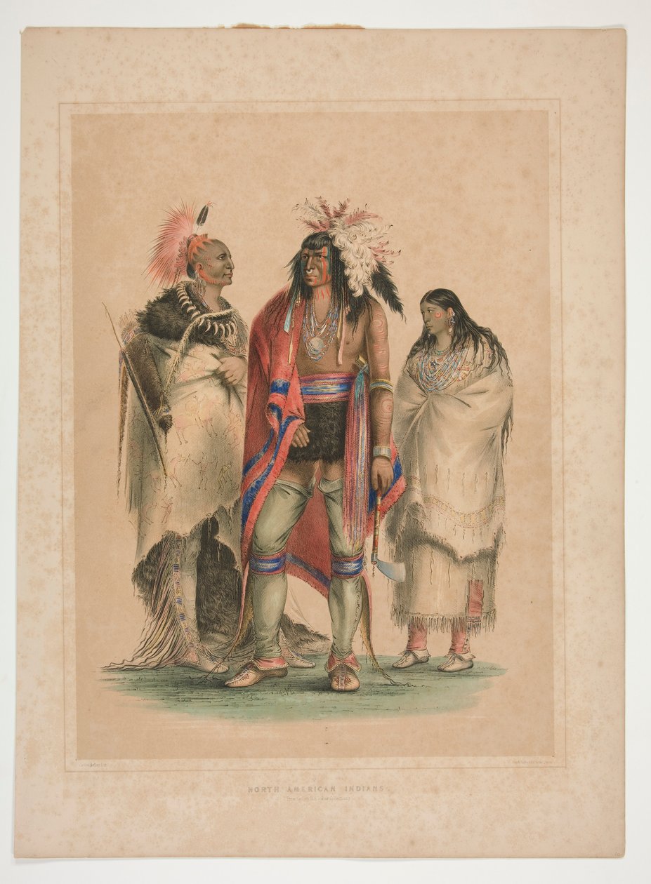nordamerikanske indianere, pl. 1 fra North American Indian Portfolio av George Catlin