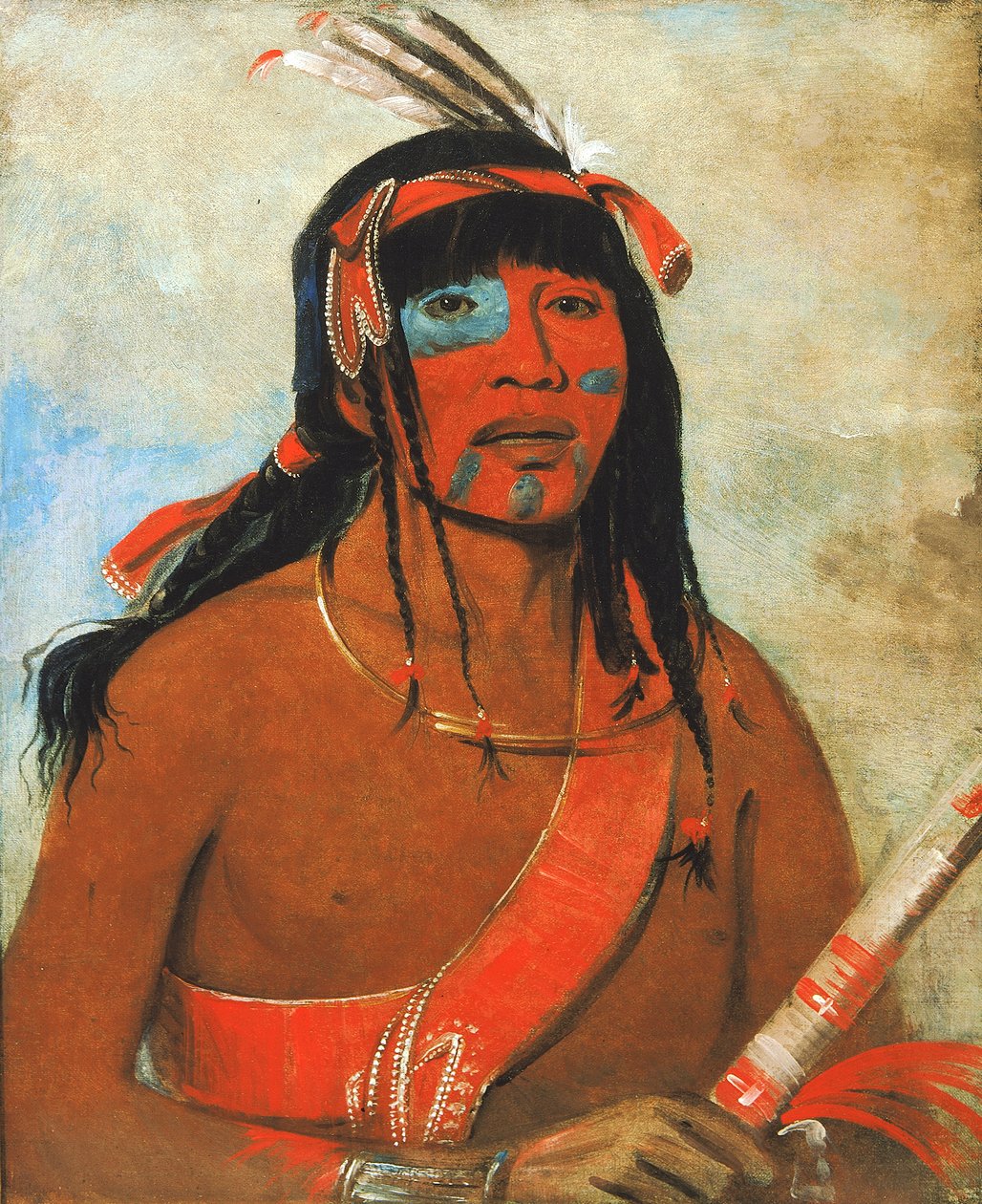 O-tá-wah, The Ottaway, a Warrior, 1835. av George Catlin