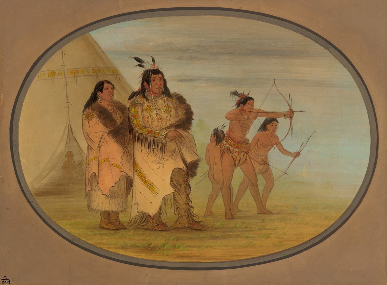 Ojibbeway-indianere, 18611869. av George Catlin