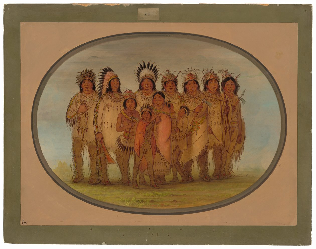 Ojibbeway-indianere i Paris av George Catlin