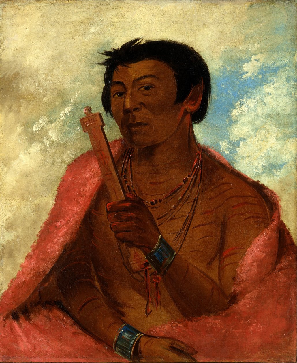 On-sáw-kie, Sauken, i bønnens akt av George Catlin