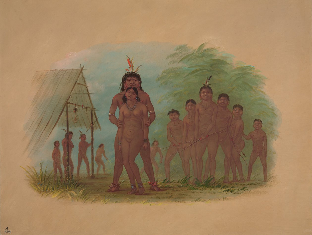 Orejona-indianere, 18541869. av George Catlin
